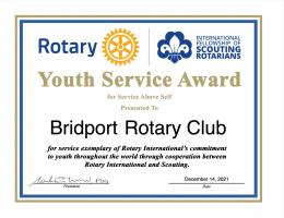 The Club wins an award for supporting the Scout Post